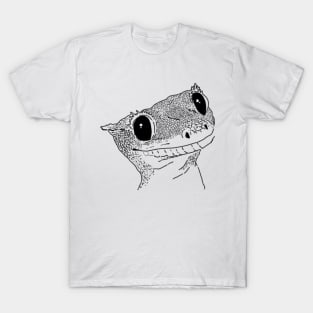 Crested Gecko Sketch, Crestie Drawing, Gecko Lover, Lizard T-Shirt